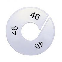 Maatring schijf kledingrek maat 46 wit 9 cm