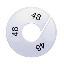 Maatring schijf kledingrek maat 48 wit 9 cm