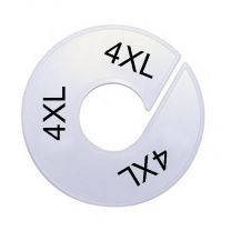 Maatring schijf kledingrek XXXXL wit 9 cm