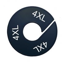 Maatring schijf kledingrek XXXXL zwart 9 cm