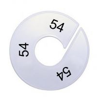 Maatring schijf kledingrek maat 54 wit 9 cm
