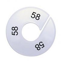 Maatring schijf kledingrek 58 wit 9 cm