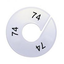 Maatring schijf kledingrek maat 74 wit 9 cm