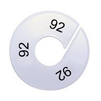 Maatring schijf kledingrek 58 wit 9 cm