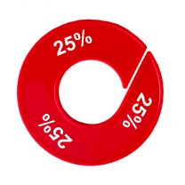 Maatring schijf kledingrek 25% rood 9 cm