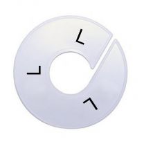 Maatring schijf kledingrek L wit 9 cm