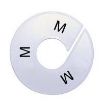 Maatring schijf kledingrek M wit 9 cm