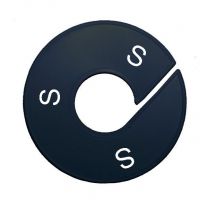 Maatring schijf kledingrek S zwart 9 cm