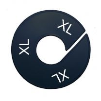Maatring schijf kledingrek XL zwart 9 cm