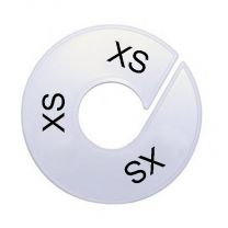 Maatring schijf kledingrek XS wit 9 cm