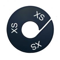 Maatring schijf kledingrek XS zwart 9 cm