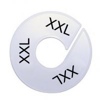 Maatring schijf kledingrek XXL wit 9 cm