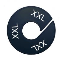 Maatring schijf kledingrek XXL zwart 9 cm
