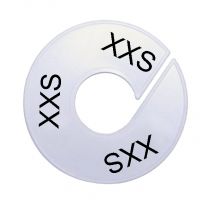 Maatring schijf kledingrek XXS wit 9 cm