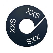 Maatring schijf kledingrek XXS zwart 9 cm