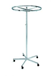 Rond rek H125-200 cm met rad 80 cm Chroom