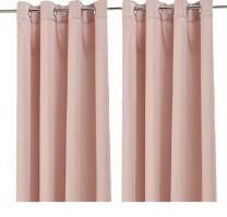 Paskamergordijn roze 2 stuks
