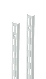 Wandrek rail wit dubbele perforatie per paar 150cm lang