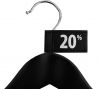 Label aanduider vaantje kledinghangers 20% zwart