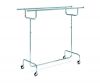 Dubbelrek B150 x D64 x H160-200 cm Chroom