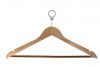 Hotelhanger met anti diefstal ring Blank gelakt hout
