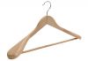 Kleerhanger 45 cm met brede schouders en broeklat Blank gelakt