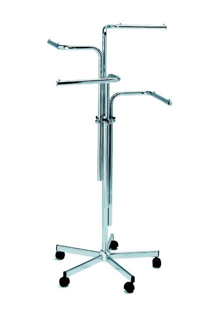 4 armig rek B75 x H110-170 cm recht Chroom