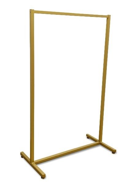 Kledingrek design recht mat goud 120 x 170 cm