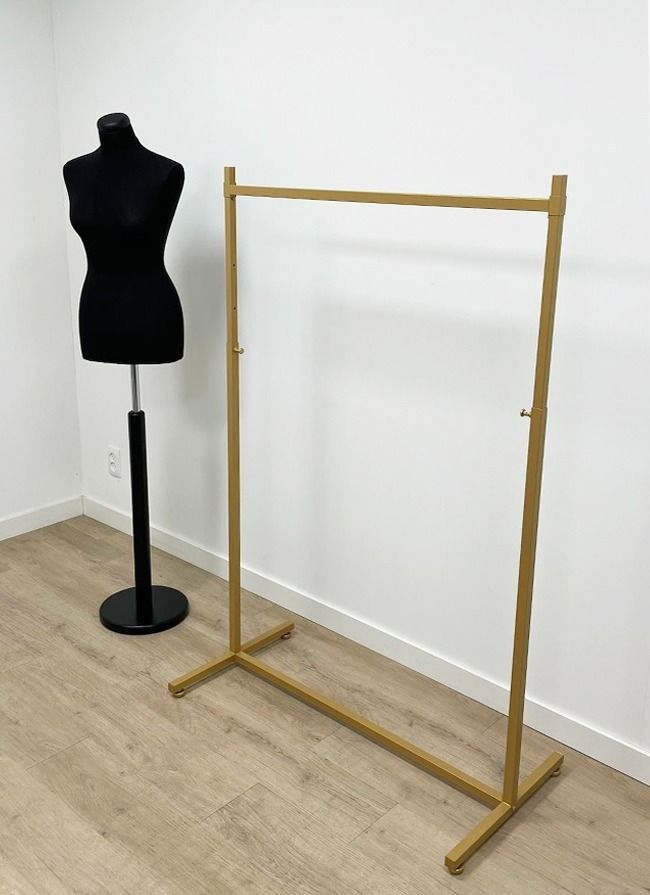 Kledingrek design 98 x 123-187cm verstelbaar goud voorbeeld midden stand