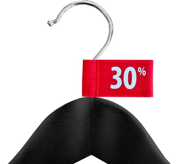 Label aanduider vaantje kledinghangers 30%