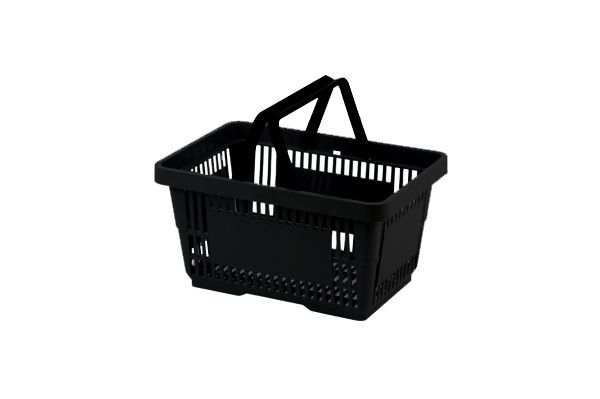 winkelmandje zwart 22l