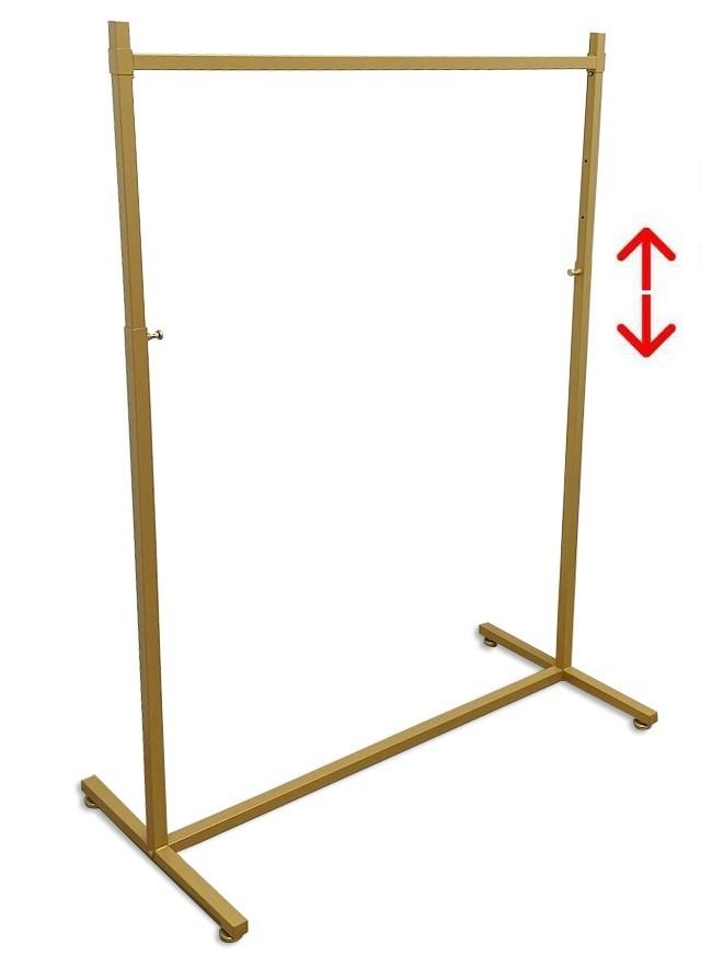 Kledingrek design 98 x 123-187cm verstelbaar goud
