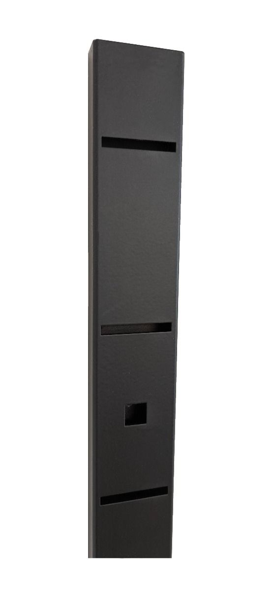 Wandrek rails Laser zwart 240 cm