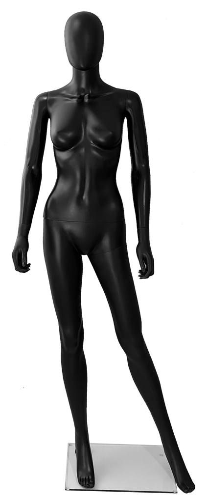 Etalagepop dame zwart onbreekbaar front