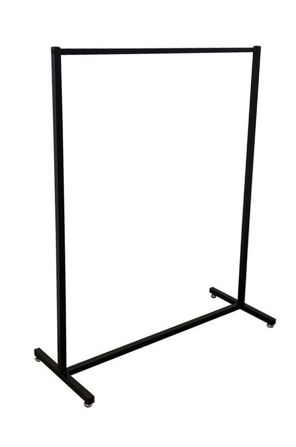 Kledingrek design recht zwart  120 x 150 cm