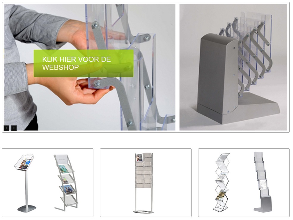 Brochure holder in many designs